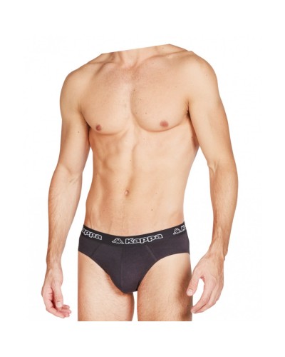 Slip Uomo Kappa Cotone Bielastico Confezione 3 Pezzi