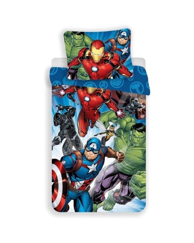 Completo Lenzuolo Una Piazza Cotone Avengers