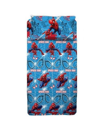 Lenzuolo Cotone Una Piazza Spiderman Marvel