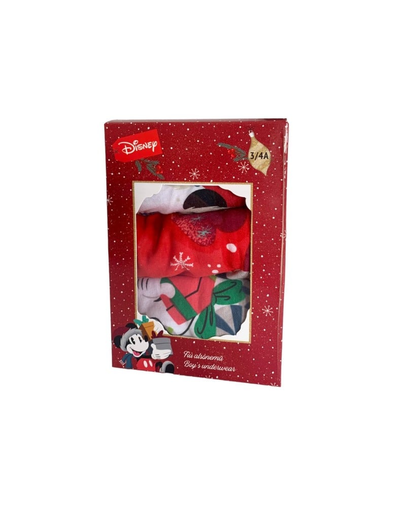 Slip Bimbo Cotone Natale Disney Confezione 3 Pezzi