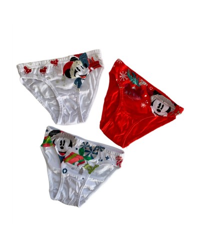 Slip Bimbo Cotone Natale Disney Confezione 3 Pezzi