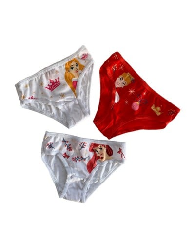 Slip Bambina Cotone Natale Disney Confezione 3 Pezzi