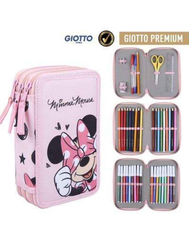 Astuccio Bimba Triplo Giotto Disney Minnie Scuola 44 Pezzi Astuccio Bimba Triplo Giotto Disney Minnie Scuola 44 Pezzi