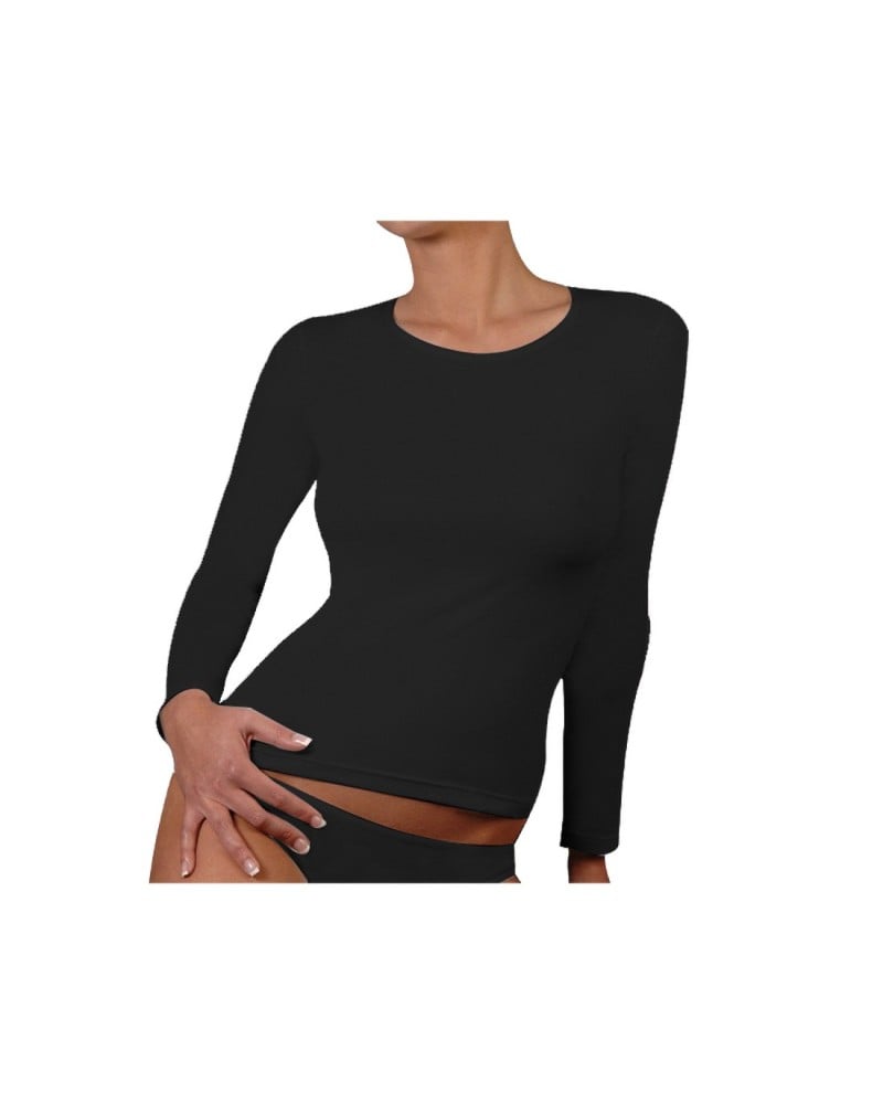 Maglia Donna Manica Lunga Cotone Caldo Girogola Kappa