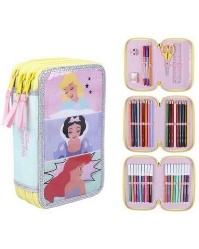 Astuccio Per Scuola Con Accessori Princess Disney 44 Pezzi
