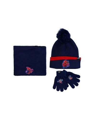 Coordinato Bambino 3 Pezzi Cappello Scaldacollo Guanti Spiderman
