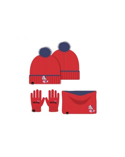 Coordinato Bambina 3 Pezzi Cappello Scaldacollo Guanti Minnie