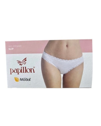 Slip Donna Cotone E Merletto Papillon Confezione 6 Pezzi
