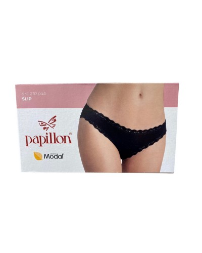 Slip Donna Cotone E Merletto Papillon Confezione 6 Pezzi