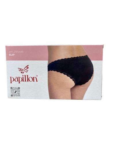 Slip Donna Cotone E Merletto Papillon Confezione 6 Pezzi