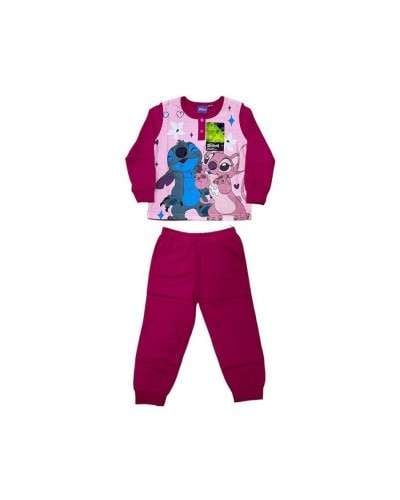 Pigiama Bambina Cotone Stitch Manica Lunga