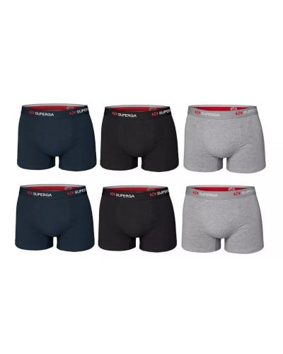 Boxer Uomo Cotone Elastico Superga Confezione 2 Pezzi