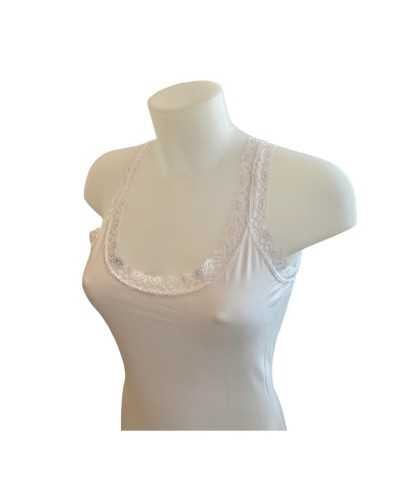 Canotta Donna Cotone Bielastico Con Spalline E Merletto Trendyntimo