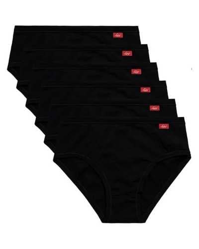 Slip Donna Midi Cotone Bielastico Liabel Confezione 6 Pezzi