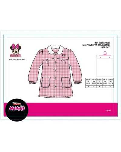 Grembiule Bimba Minnie Asilo Rosa Quadri