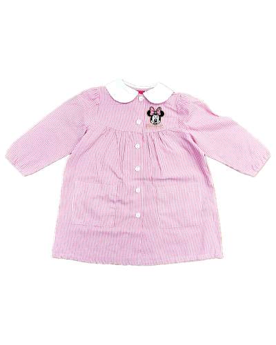 Grembiule Bimba Minnie Asilo Rosa Quadri