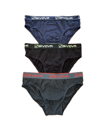 Slip Uomo Givova Cotone Elasticizzato Confezione 6 Pezzi