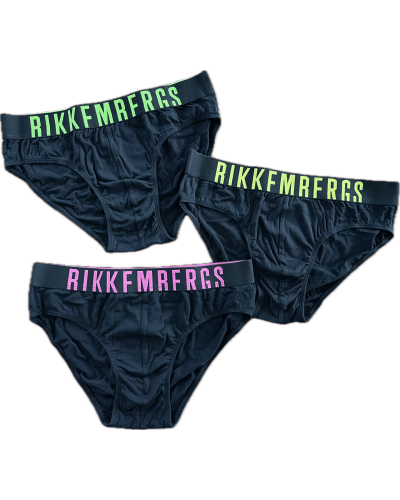 Slip Uomo Bikkembergs Cotone Elasticizzato Confezione 3 Pezzi