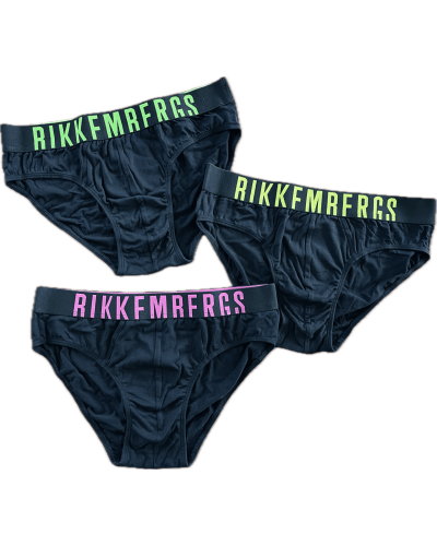 Slip Uomo Bikkembergs Cotone Elasticizzato Confezione 3 Pezzi