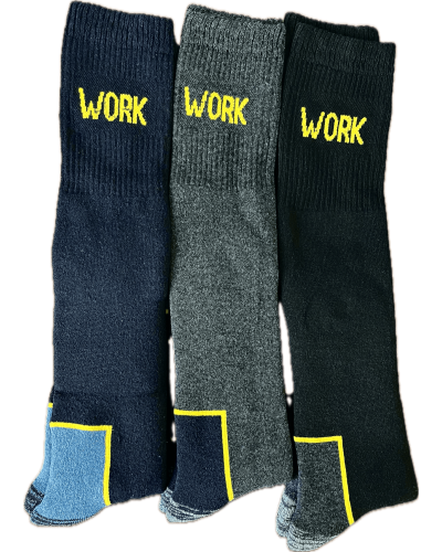 Calza Work Lunga Antinfortunistica Spugnata Sansò Confezione 3 Pezzi