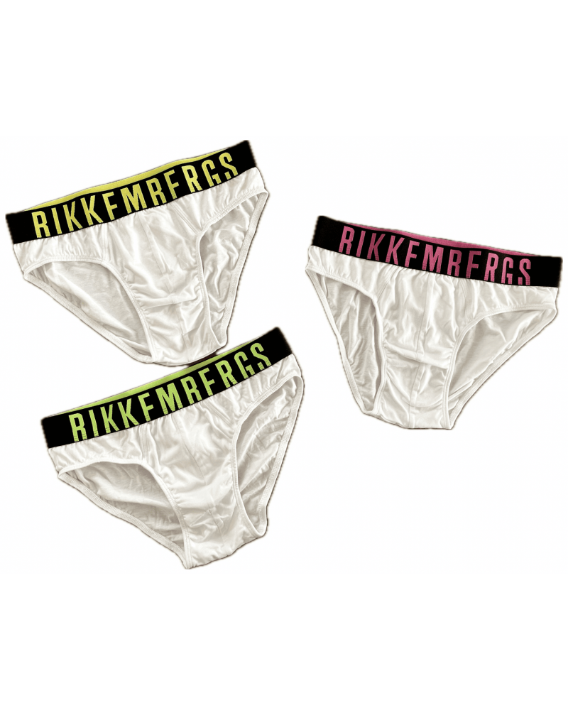 Slip Uomo Bikkembergs Cotone Elasticizzato Confezione 3 Pezzi