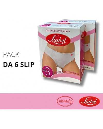 Slip Donna Cotone Modal Liabel Confezione 6 Pezzi