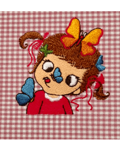 Grembiule Bimba Asilo Siggi Rosa Quadri
