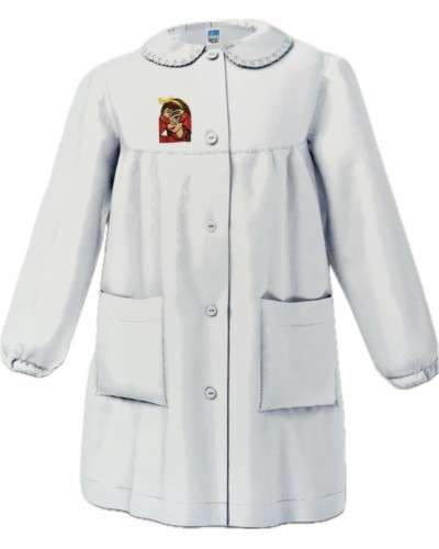 Grembiule Bimba Scuola Siggi Bianco
