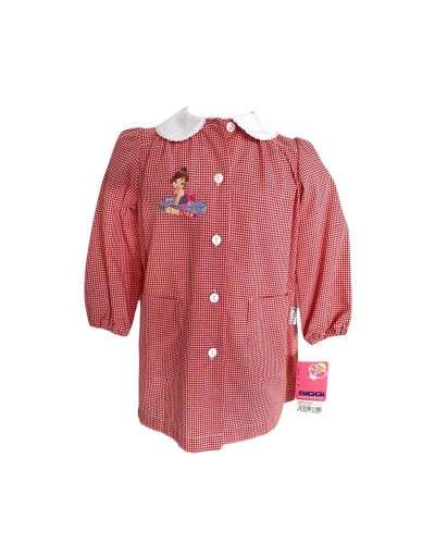 Grembiule Bimba Asilo Siggi Quadretti Rosso