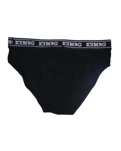 ICEBERG Slip Uomo in Cotone Elasticizzato Tripack Nero - Conf. da 3 pz