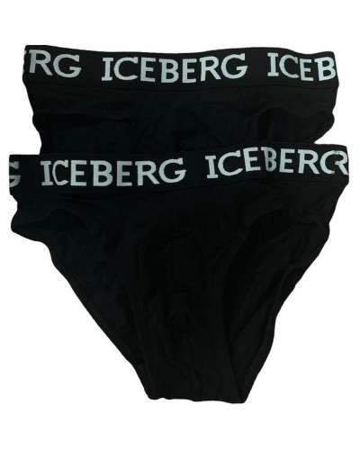 ICEBERG Slip Uomo in Cotone Elasticizzato Tripack Nero - Conf. da 3 pz