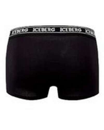 ICEBERG Boxer Uomo Tripack in Cotone Elasticizzato Nero - Conf. da 3 pz