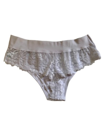 Panty Brasiliano Donna In Pizzo e Cotone Modal