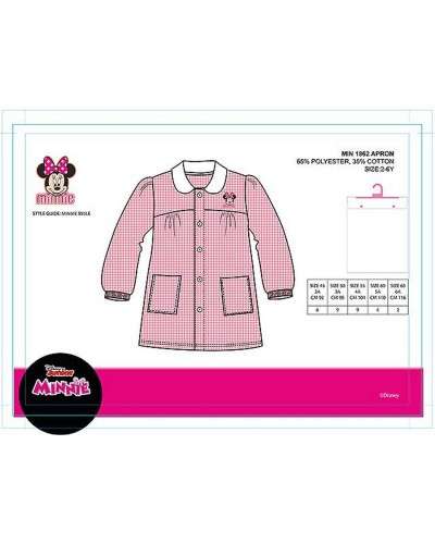 Grembiule Bimba Asilo Minnie Rosa Quadri