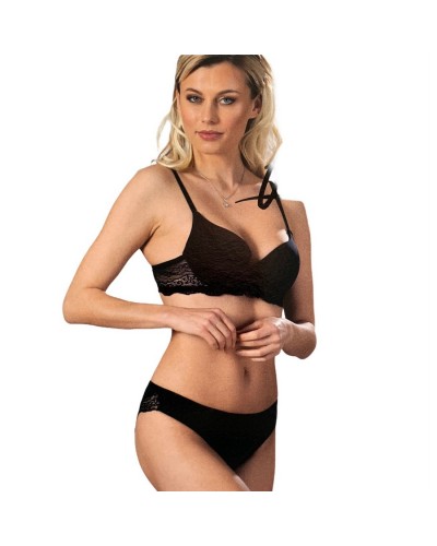 Coordinato Donna Cotone Elasticizzato E Pizzo Frames