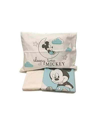Lenzuolo Carrozzina Mickey Mouse In Cotone