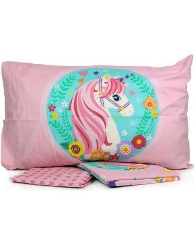 Lenzuolo Letto A Una Piazza Unicorno In cotone