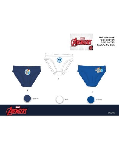 Slip Bimbo Avengers In Cotone Confezione 3 pezzi