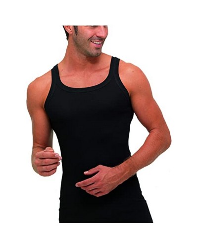 Canottiera Uomo Cotone Spalla Stretta Costina New Day Confezione 3 pezzi