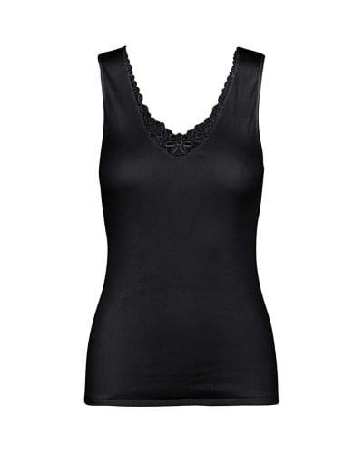 Canotta Donna Spalla Larga Cotone Macramè New Day Confezione 3 Pezzi