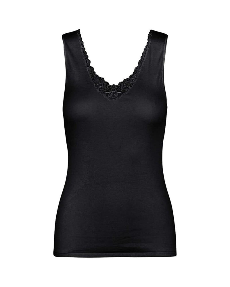 Canotta Donna Spalla Larga Cotone Macramè New Day Confezione 3 Pezzi