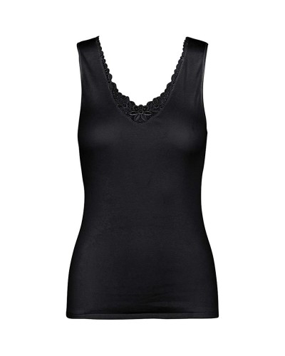 Canotta Donna Spalla Larga Cotone Macramè New Day Confezione 3 Pezzi
