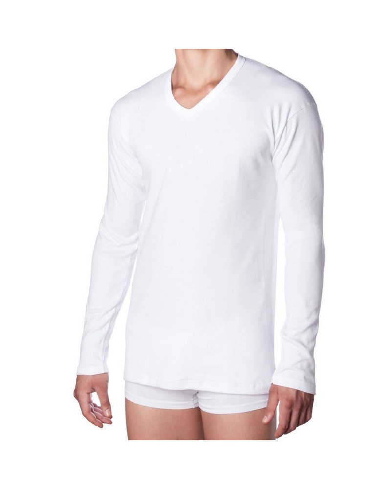 Maglia Uomo Manica Lunga Caldo Cotone Punta New Day Confezione 2 Pezzi